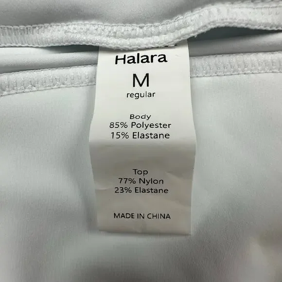 Halara Skirt Womens Medium White Breezeful High Low Ruffle Flowy Quick Dry Maxi - Picture 9 of 14